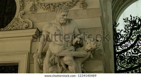 Statue Hercules Killing Hippolyte Hofburg Quarters Stock Photo