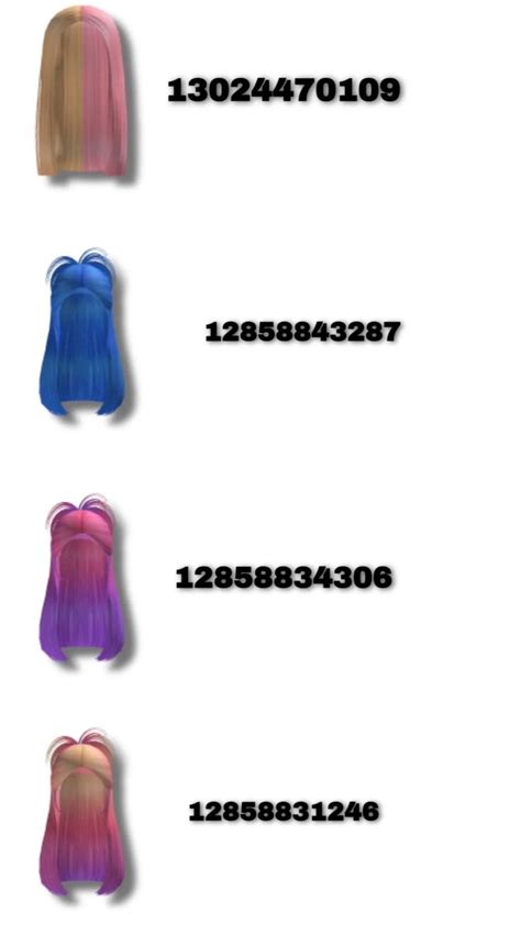 Roblox hair codes | Camere a tema