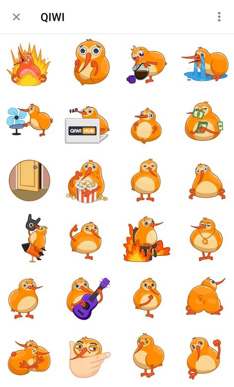Qiwi Telegram Animated sticker set in 2020 | Kawaii disney, Embroidery ...