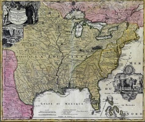 Vintage Map of North America 1720