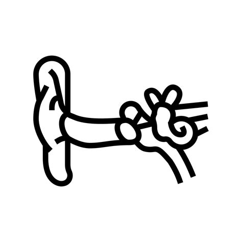 Ear Human Organ Line Icon Vector Illustration Vector Art At