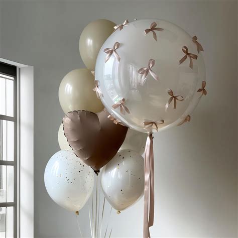Bow Themed Balloons DYI Trending Balloons Nude Bow Birthday Coquette Trend Romantic