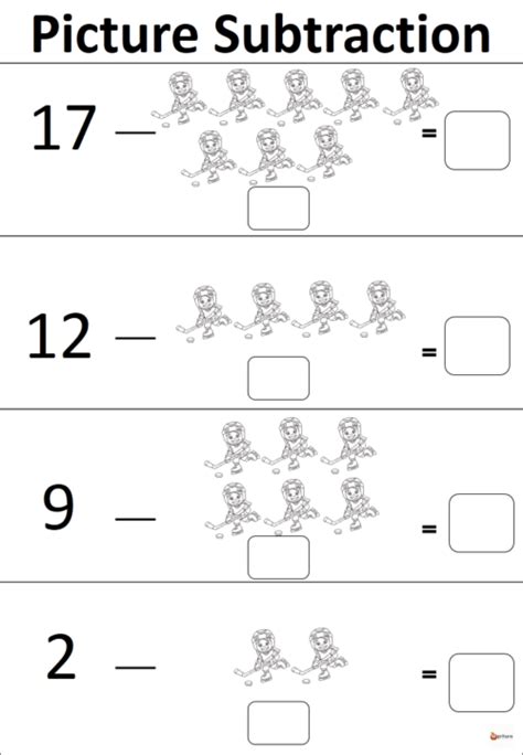 Picture Subtraction Counting Back Up To Twenty Set Australian