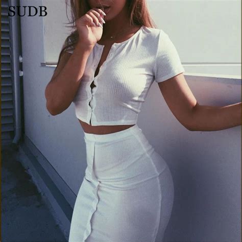 Sudb White Suit Top Skirt White Two Piece Set Skirt And Top Evening