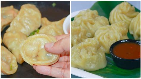 2 Type Of Momo Recipe Steamed Momos Chicken Dumpling Chicken Dim Sum Recipe Veg Momos Recipe