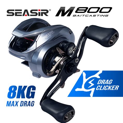 SEASIR M800 Baitcasting Fishing Reel Brass Gears 8KG Max Drag 7 1 1