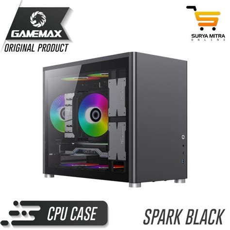 Jual GameMax Spark Black M ATX Desktop Gaming Computer Case Shopee