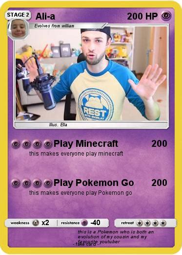 Pokémon Ali a 18 18 Play Minecraft My Pokemon Card