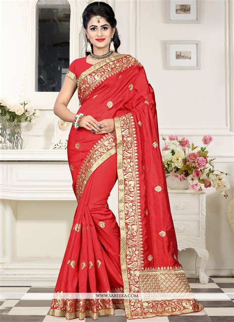 Buy Art Silk Patch Border Work Traditional Saree Online