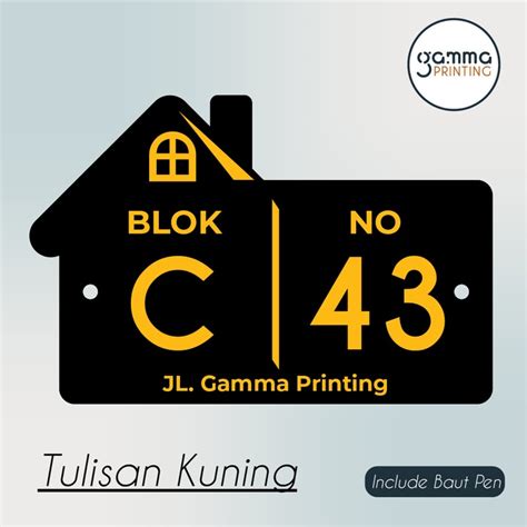 Jual Nomor Rumah Akrilik Uv Custom Papan Alamat Acrylic Nomer Kustom