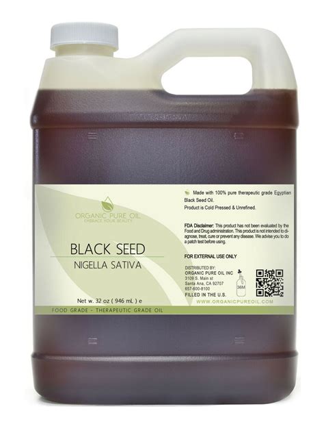 32 Oz Black Seed Oil Nigella Sativa 100 Pure Organic Cold Pressed Unrefined Ebay