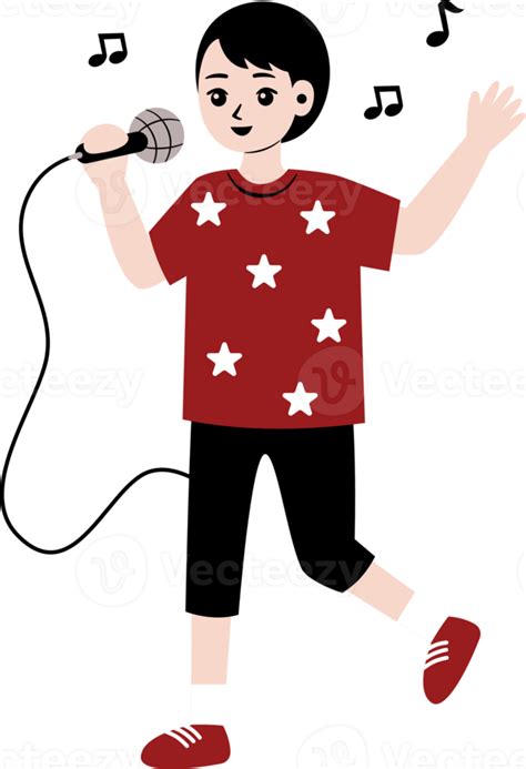 cartoon character singing illustration 22945582 PNG