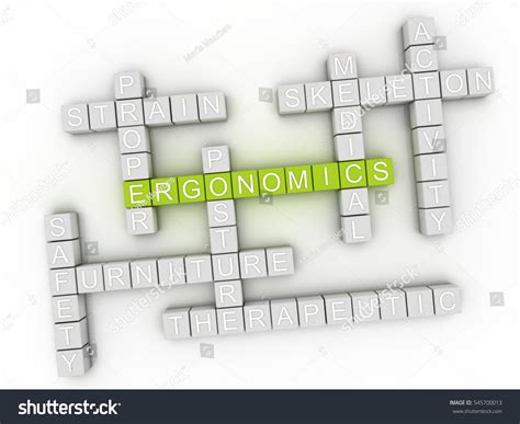 D Ergonomics Word Cloud Concept Stock Illustration