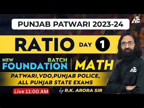 Maths Punjab Patwari 2023 Vdo Punjab Police All Punjab Govt