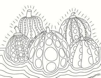 Yayoi Kusama Pumpkin Coloring Page