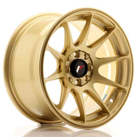 Japan Racing JR Wheels JR11 15x8 ET25 4x100 4x108 Gold JDMDistro