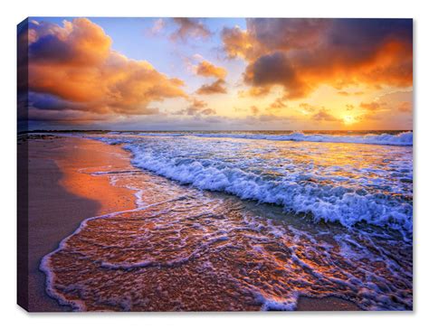 Ocean Sunset on the Beach – Canvas Art Plus