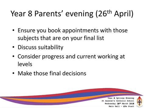 Year 8 Options Evening 28th March Ppt Download