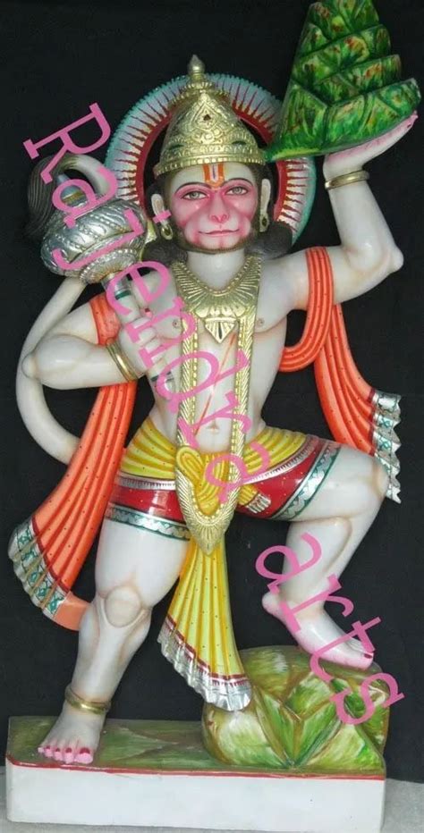 Rajendra Art S White Marble Hanuman Ji Statue For Worship Temple At