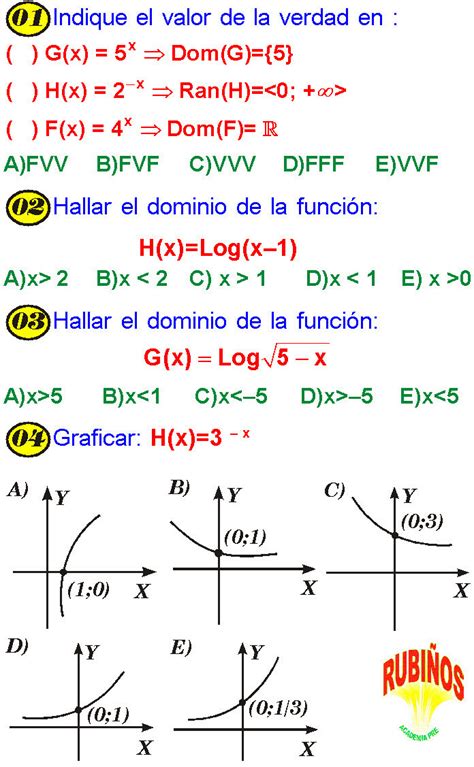 FUNCION EXPONENCIAL Y LOGARITMO EJERCICIOS RESUELTOS PDF