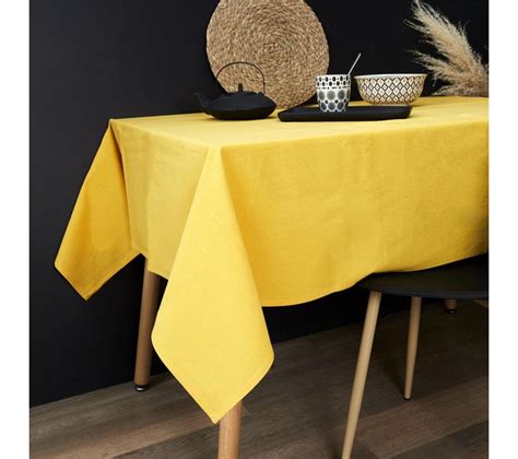 Nappe Rectangulaire Alaba X Cm Jaune Moutarde Nappe But