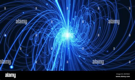 Traces of charged particles in a magnetic field Stock Photo - Alamy