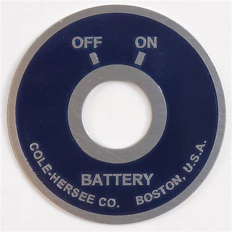 Battery Master Switch Face Plate - The Brillman Company