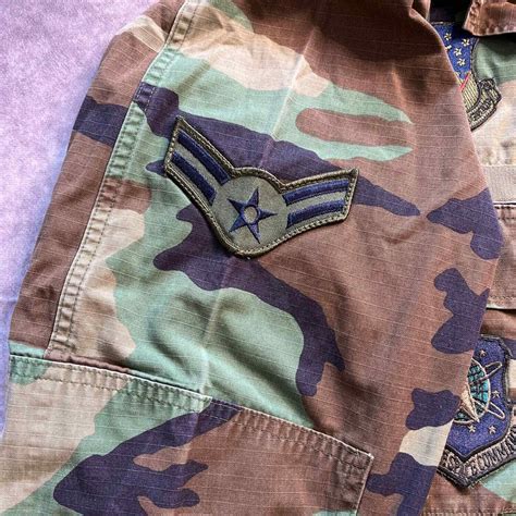 Us Air Force Military Camo Uniform Shirt Gem