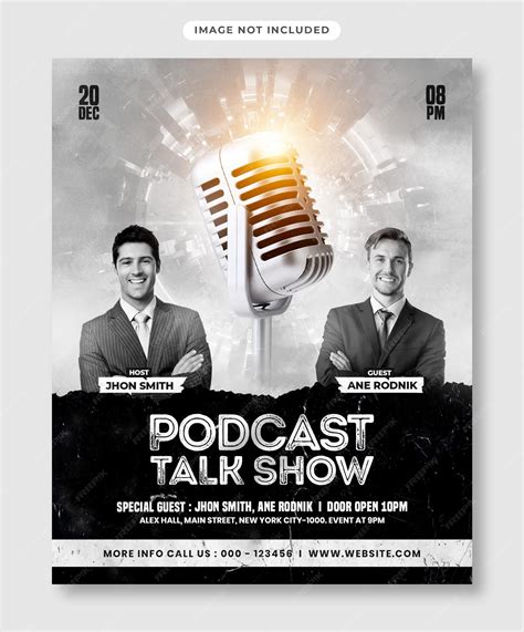 Premium PSD | Podcast talk show flyer podcast poster and talk show