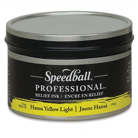 Speedball Professional Relief Ink Hansa Yellow Light Oz Blick