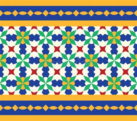 Morocco Seamless Border Traditional Islamic Design Stock Vector