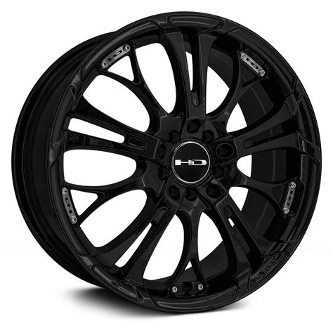 Hd Wheels® Spinout Gloss Black Gloss Black Black Wheels Wheel