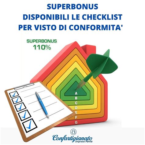 Confartigianato Pavia Notizie SUPERBONUS DISPONIBILI LE CHECKLIST PER