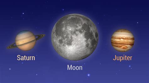 The Moon Shines with Jupiter and Saturn | Star Walk