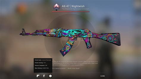 Low Float AK 47 Nightwish Night Wish Well Worn With NIP HOLO Sticker