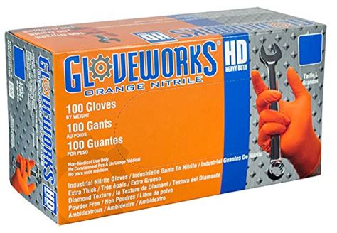 Ammex Gwon48100 Bx Nitrile Gloves Gloveworks Heavy Duty