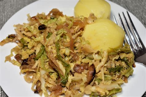 Wirsing Zwiebel Pfanne Mit Kartoffeln Veggie Tobi