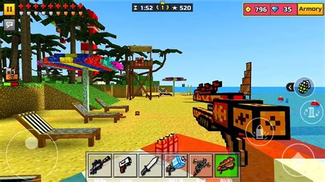 Pixel Gun D Android Ios Gameplay Paradise Resort Youtube