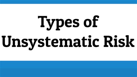 Types Of Unsystematic Risk Youtube