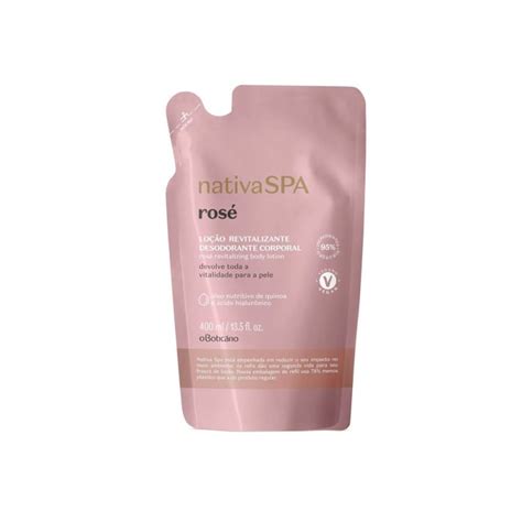 Loção o Boticário Nativa SPA Rosé Refil Beleza na Web