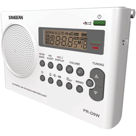 Sangean Portable Am And Fm And Noaa Alert Radio With Rechargeable