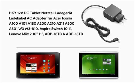 Tuv Hky V A Chargeur Alimentation Ac Adaptateur Pour Acer Iconia