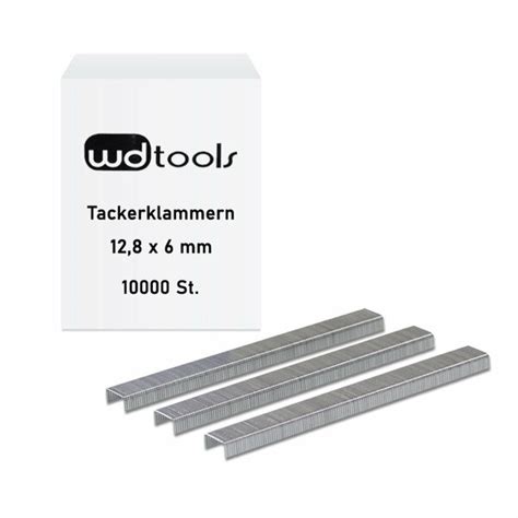 WD Tools Tackerklammern zu Drucklufttacker 12 8 x 6 mm 10000 Stück ansehen