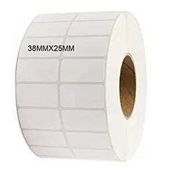 White Chromo Paper X Mm Barcode Label Roll Gsm Gsm At