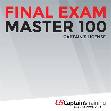 Captain S License Master 100 Ton Online Course Exam Online