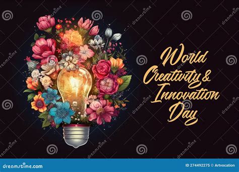 World Creativity and Innovation Day. Concept of Creative Ideas Stock Illustration - Illustration ...