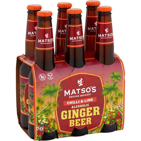 Matso S Chilli Lime Ginger Beer Bottle Ml X Pack Woolworths