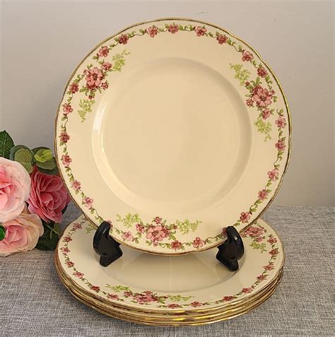 Vintage Alfred Meakin Royal Marigold Dinner Plates Set Of With