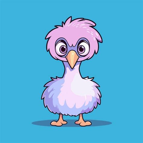 Premium Vector Cute Emu And Ostrich Cartoon Characters