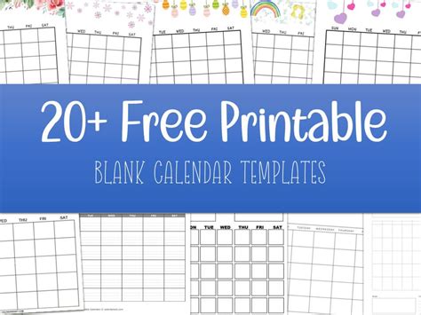 Printable Monthly Weekly And Yearly Blank Calendar Templates Worksheets Library